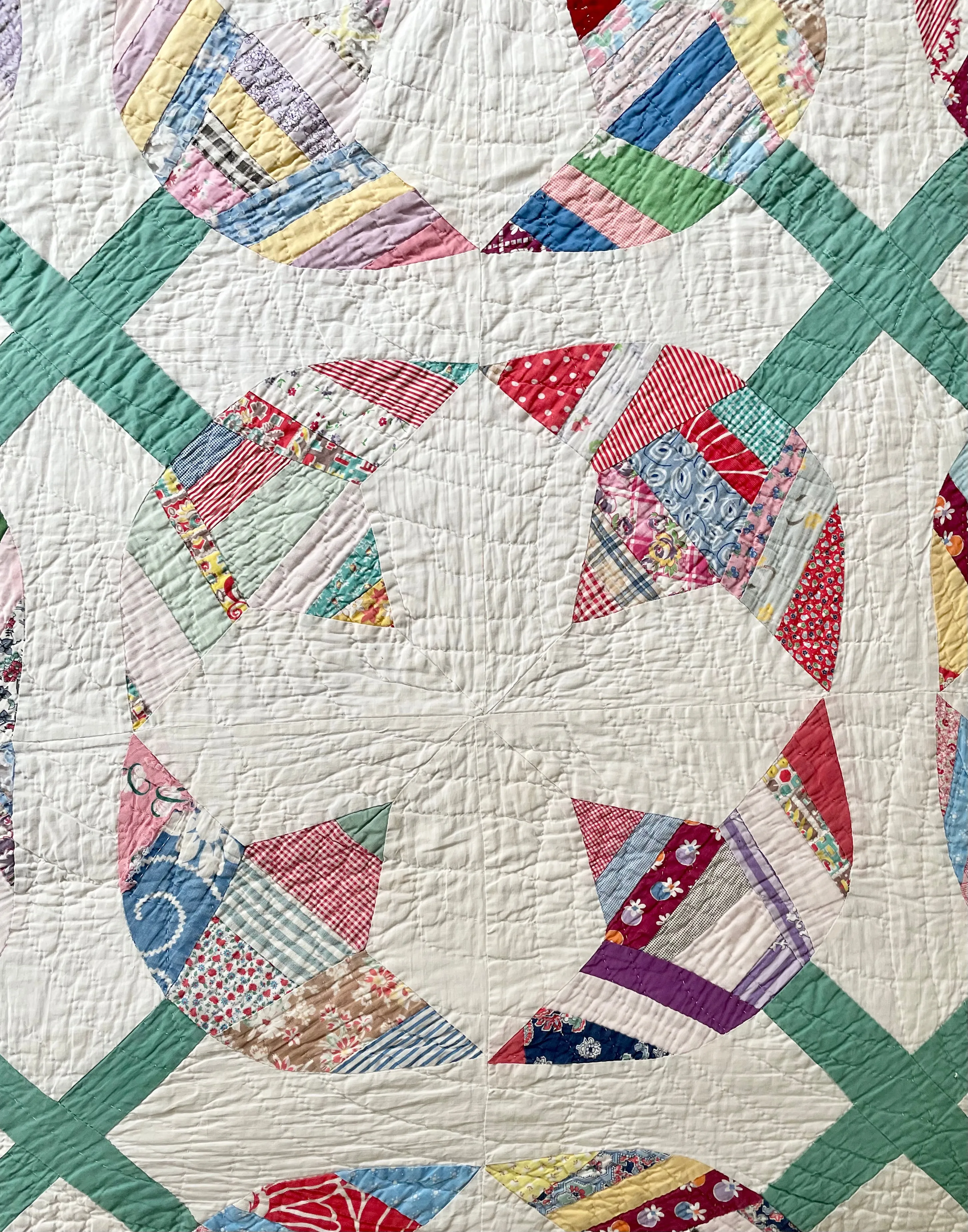 1930s Feedsack Tulip Quilt