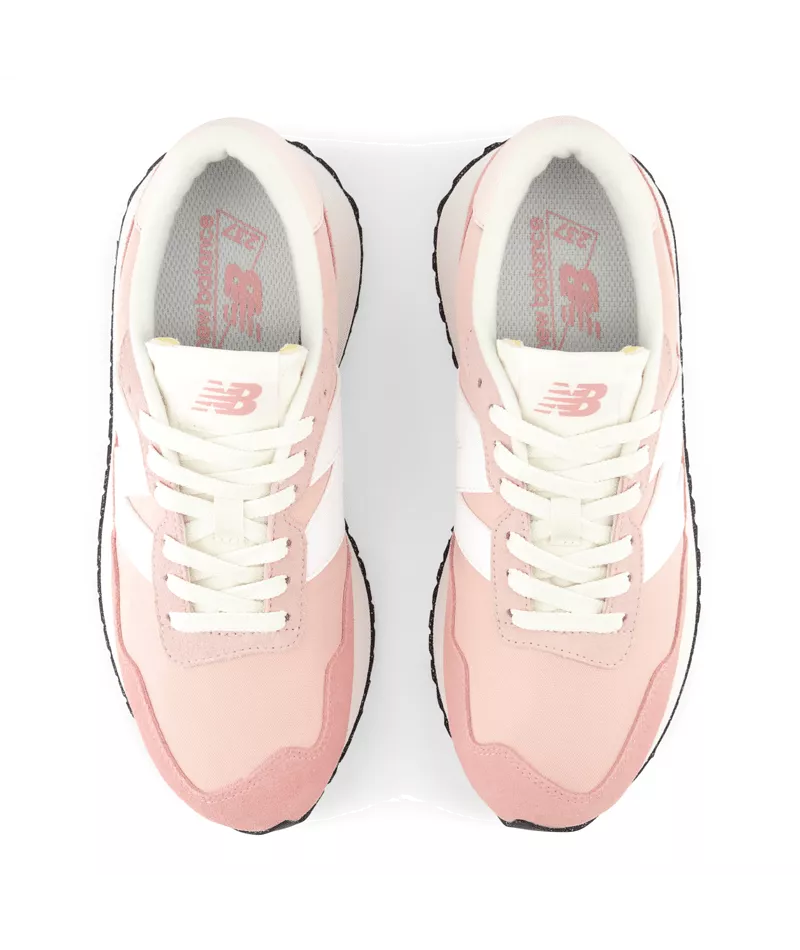 237v1 Women's Retro Sneaker - Pink Sand with White