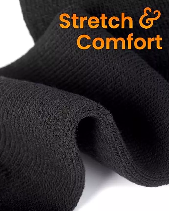 6 Pairs X Mens Heavy Duty Thermal Cotton Work Thick Winter Heated Crew Socks