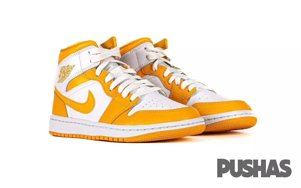 Air Jordan 1 Mid 'White/University Gold' Women's (2022)