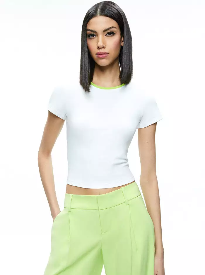 Alice + Olivia - Tashia Ringer Baby Tee In Multiple Colors