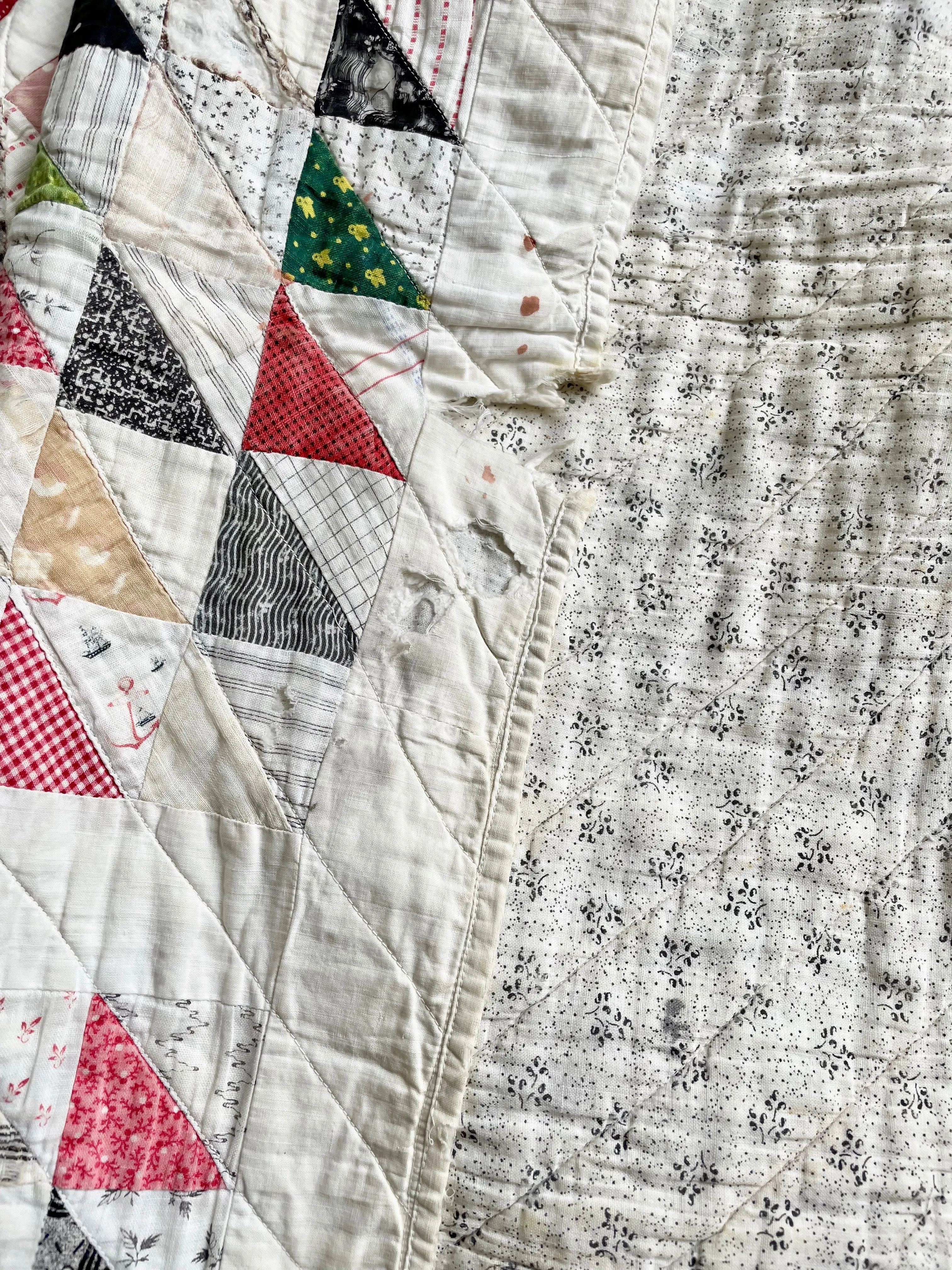 Antique Triangle Blocks Quilt