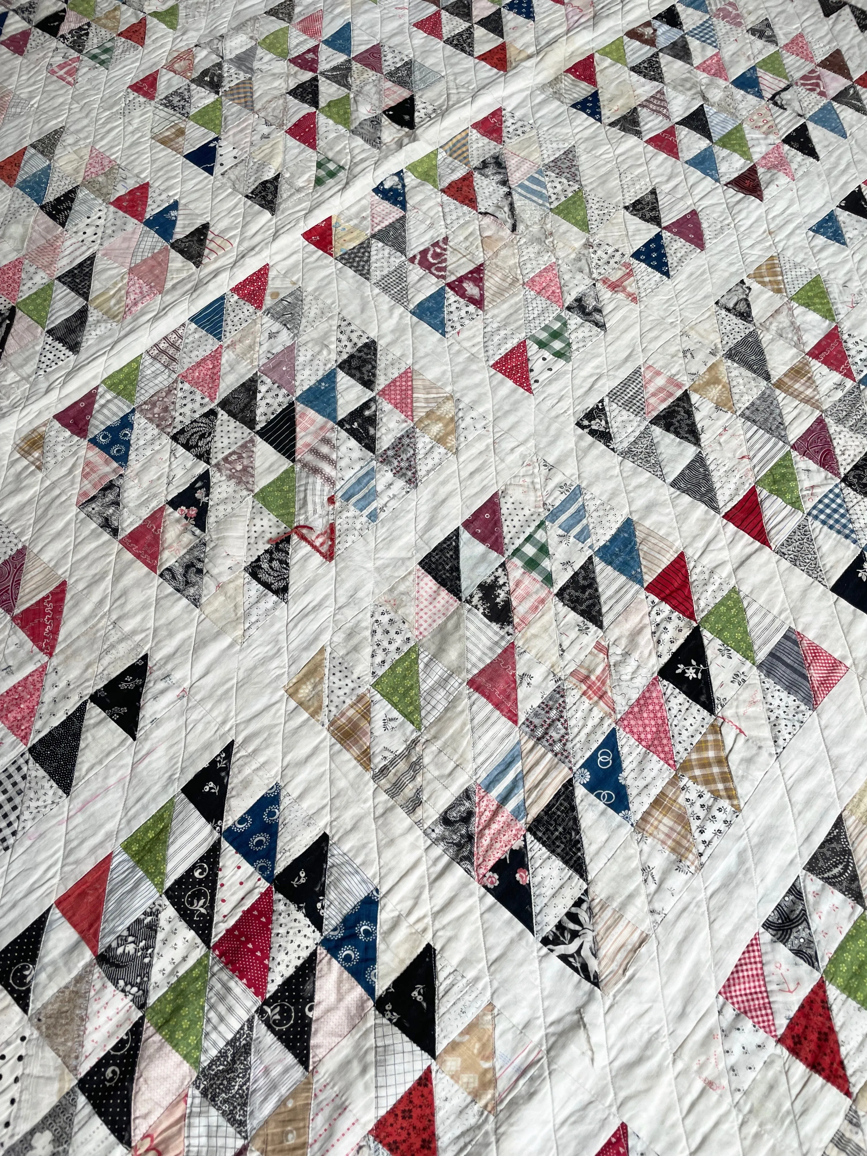 Antique Triangle Blocks Quilt