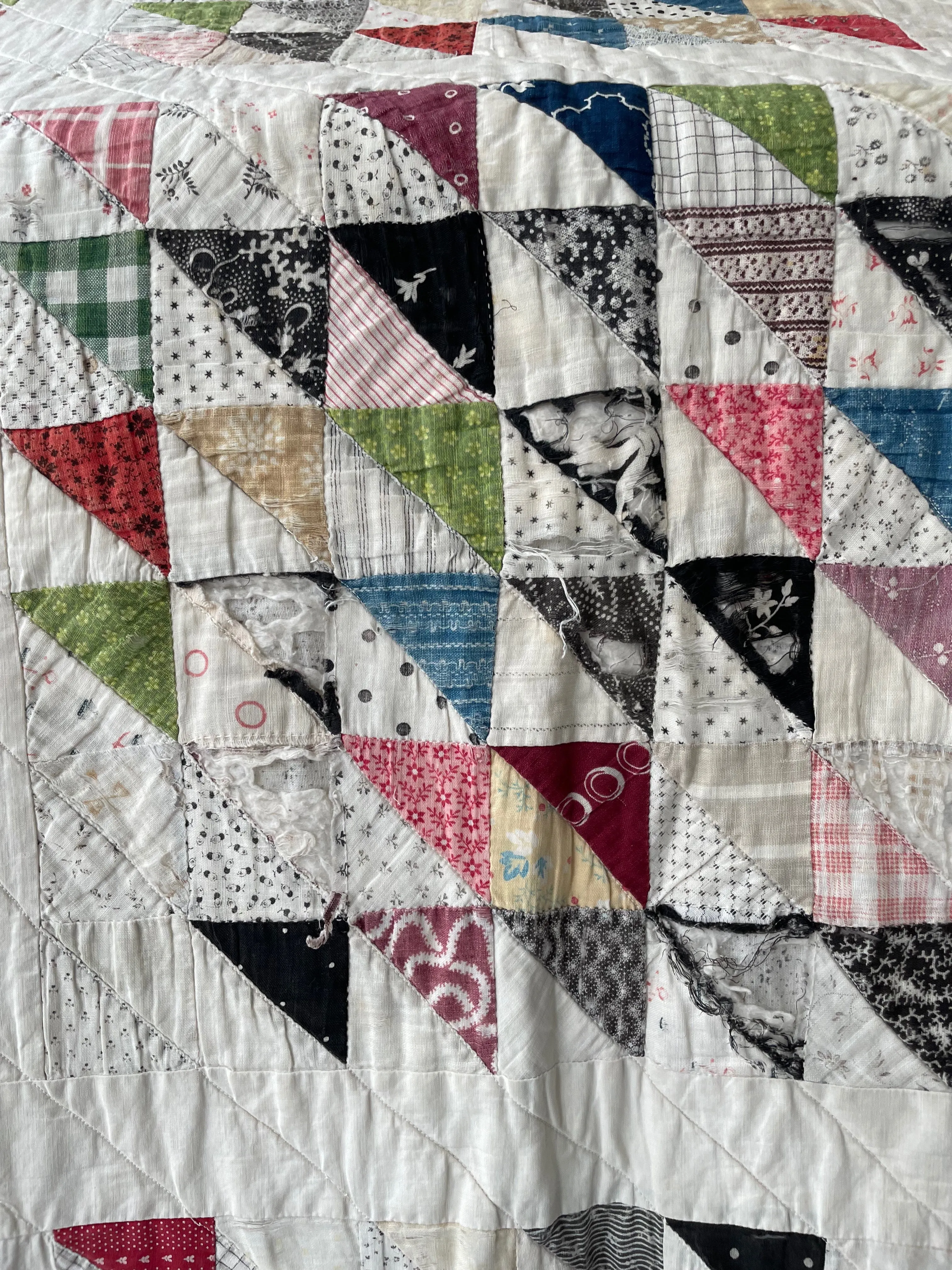 Antique Triangle Blocks Quilt