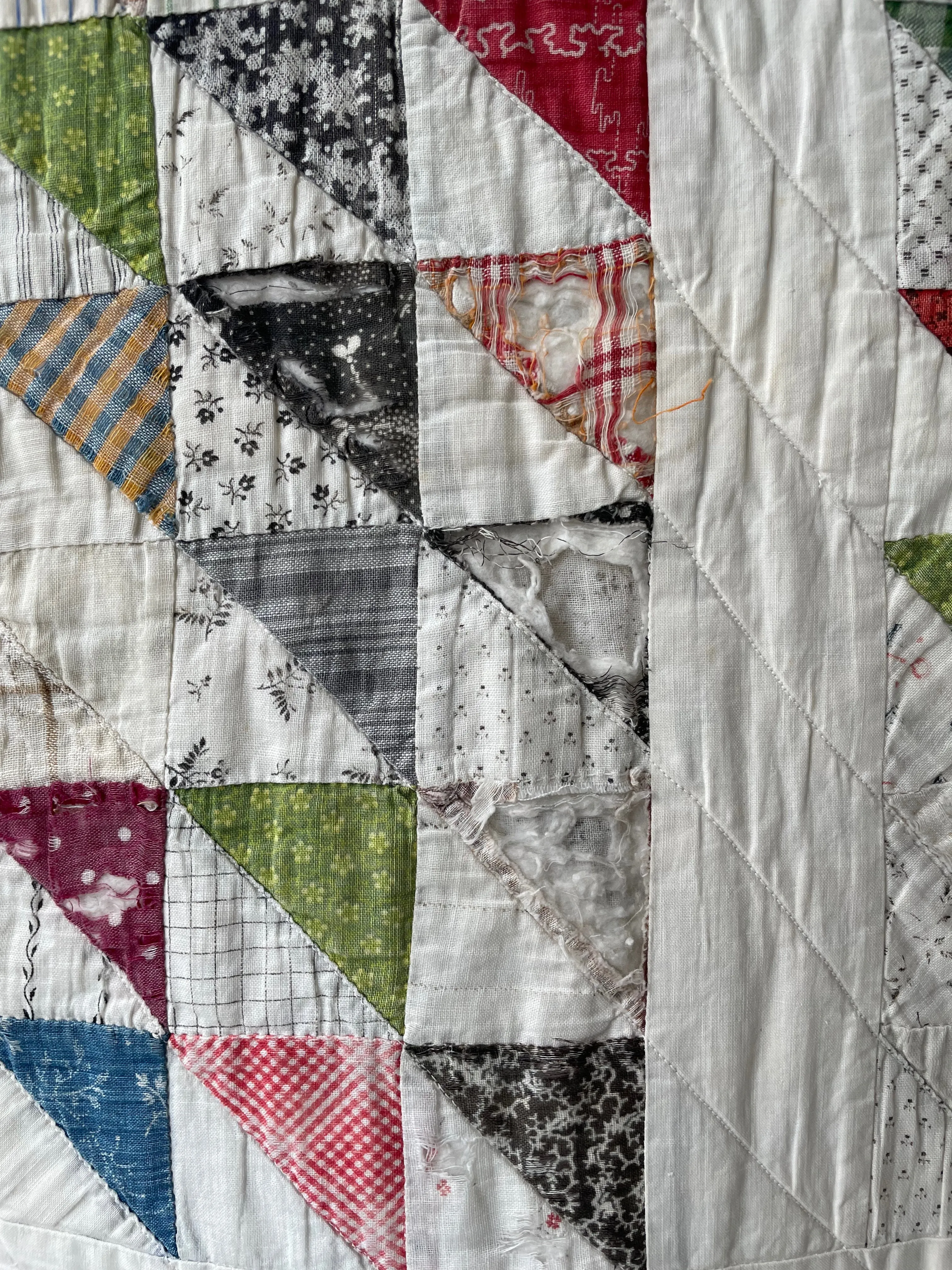 Antique Triangle Blocks Quilt