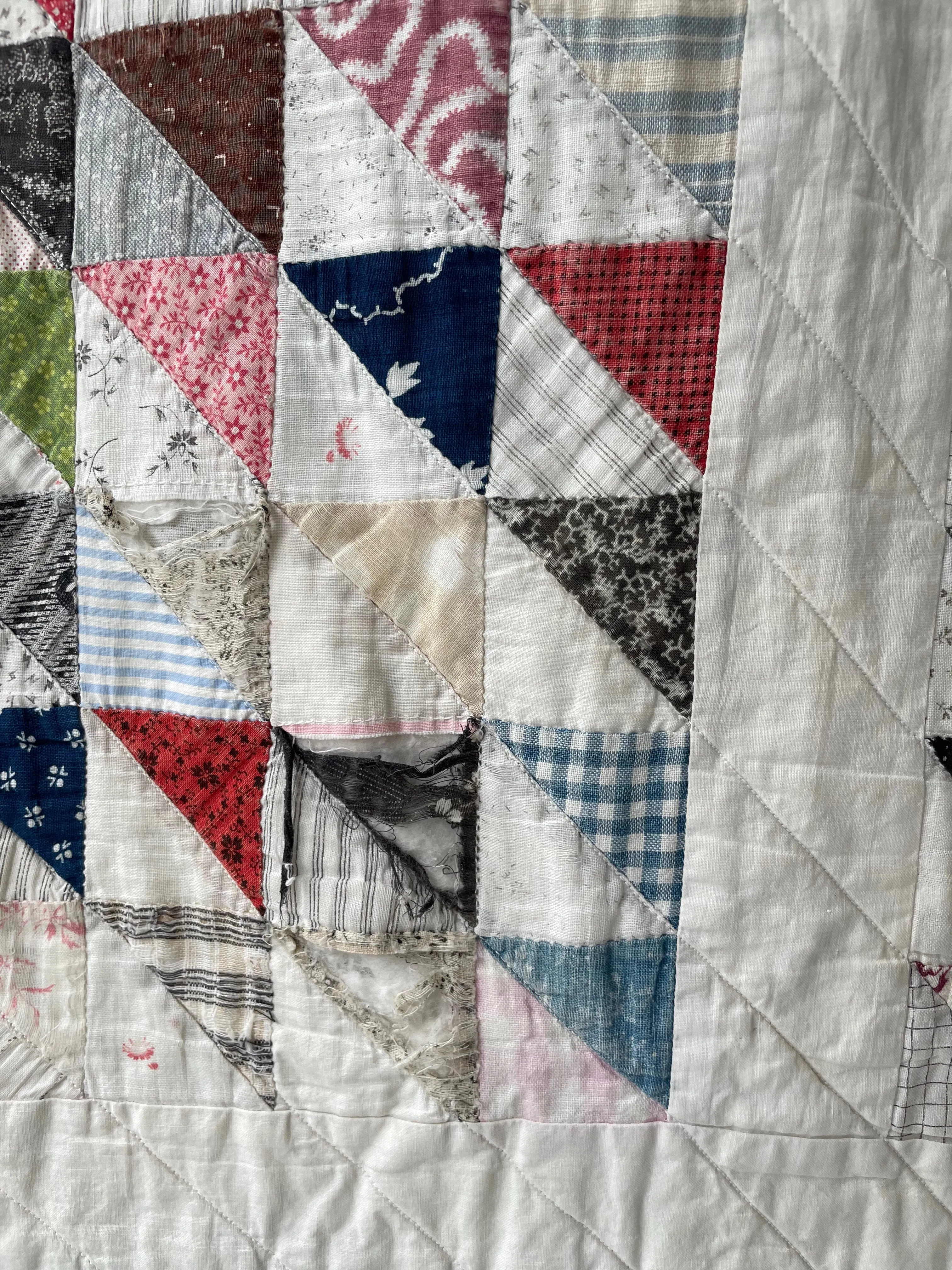 Antique Triangle Blocks Quilt