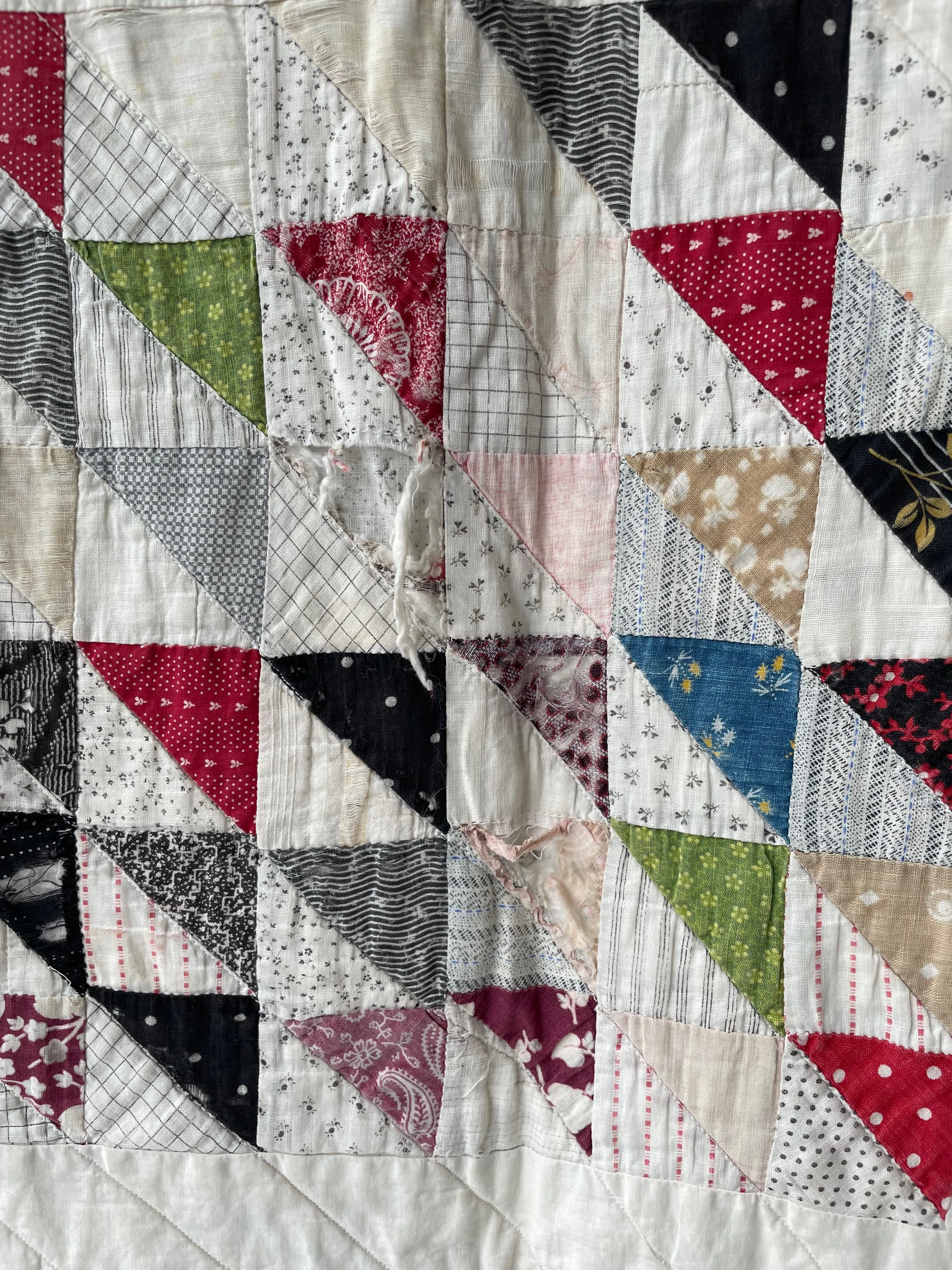 Antique Triangle Blocks Quilt