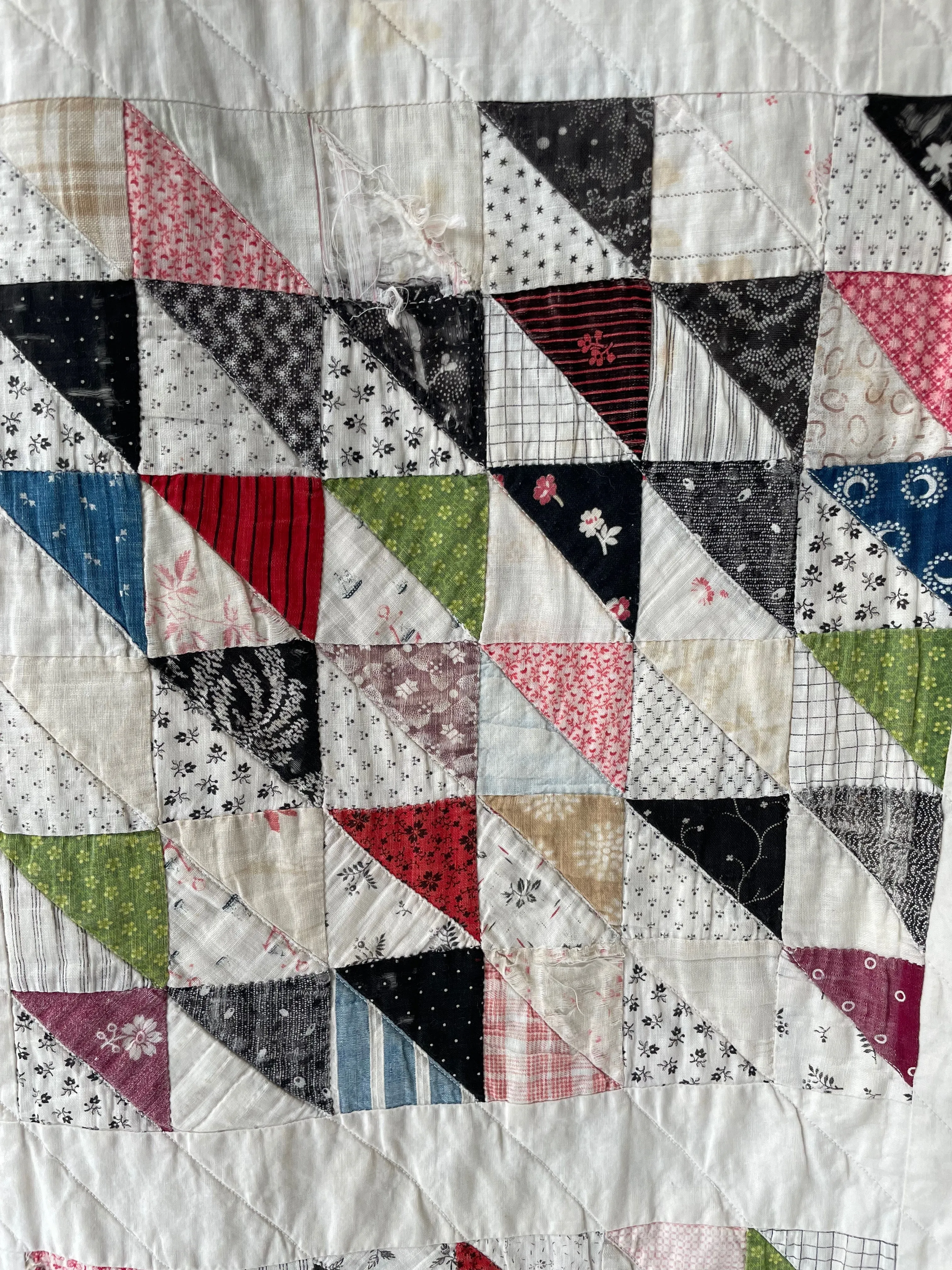 Antique Triangle Blocks Quilt