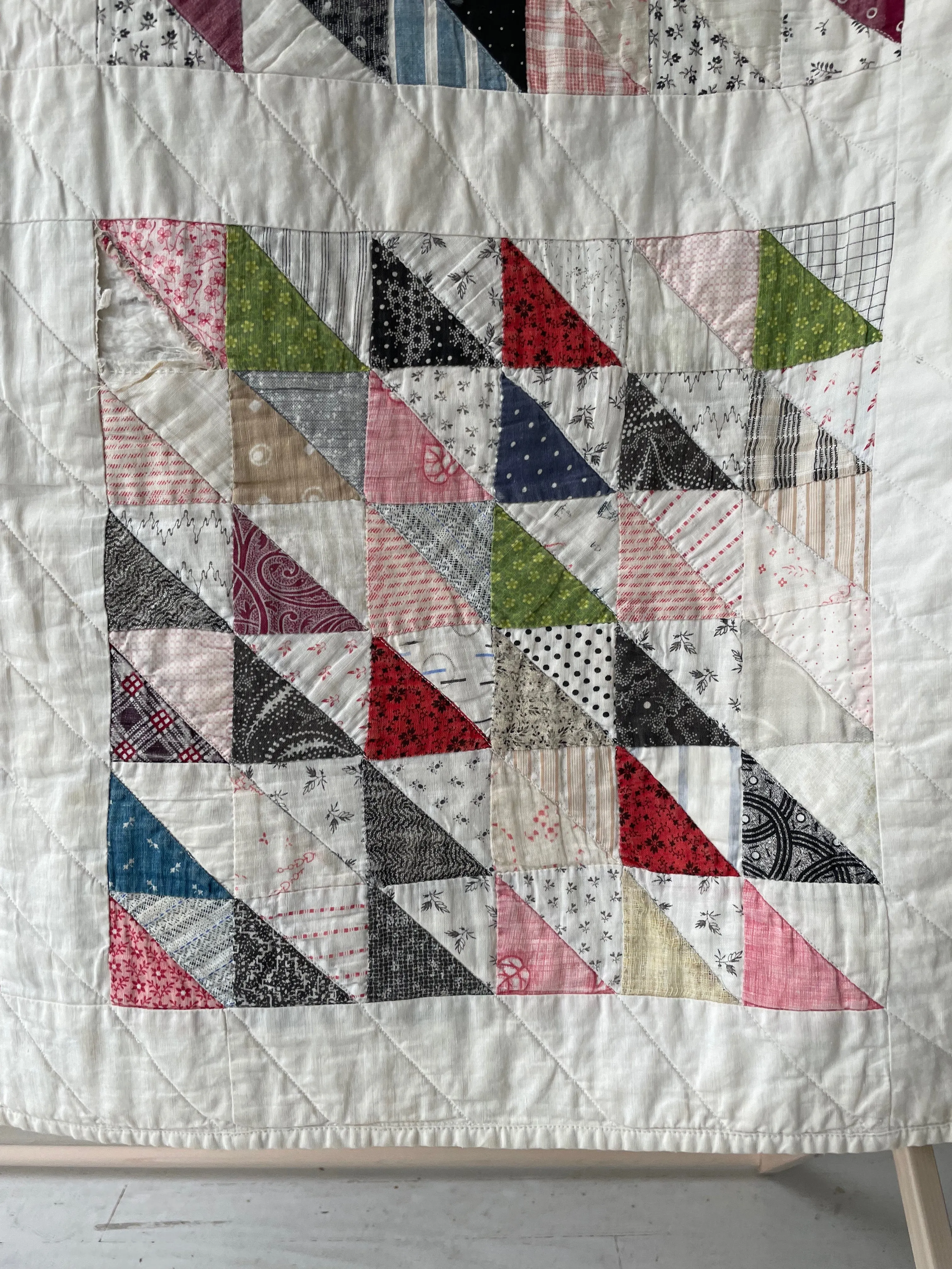 Antique Triangle Blocks Quilt