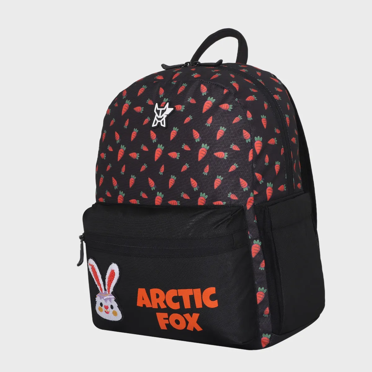 Arctic Fox Bunny Orange School Backpack for Boys and Girls