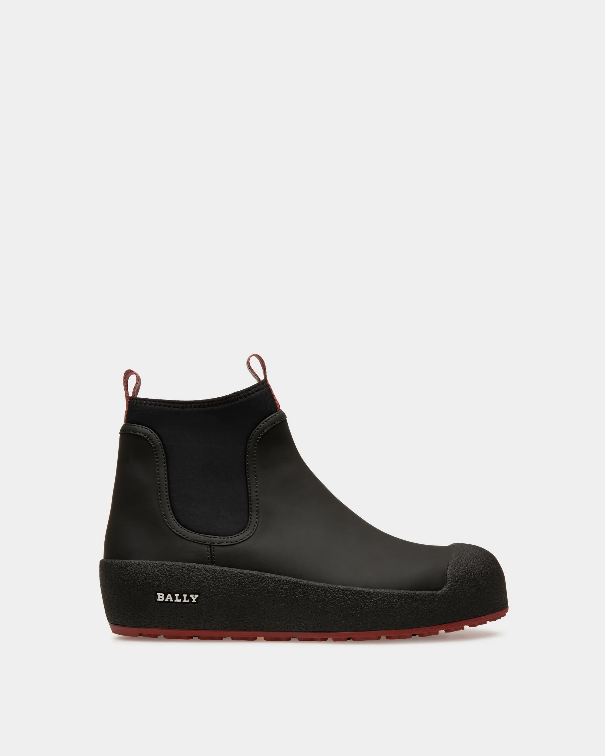 Bally Curling Booties In Black Leather 