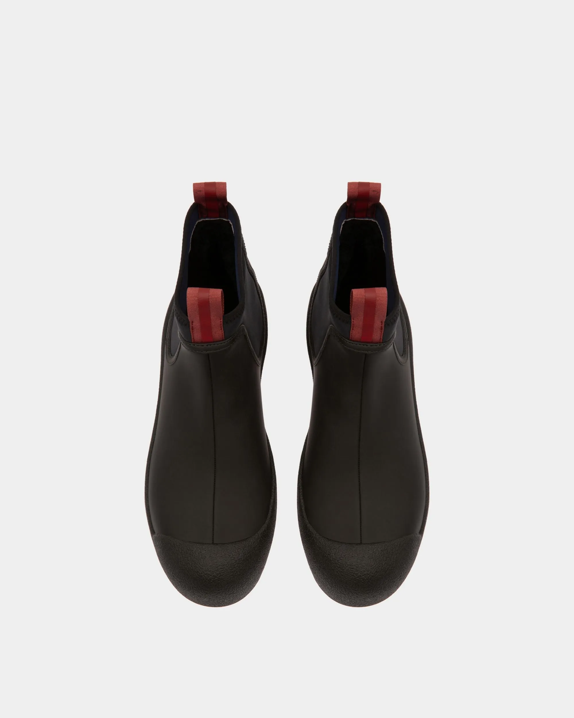 Bally Curling Booties In Black Leather 