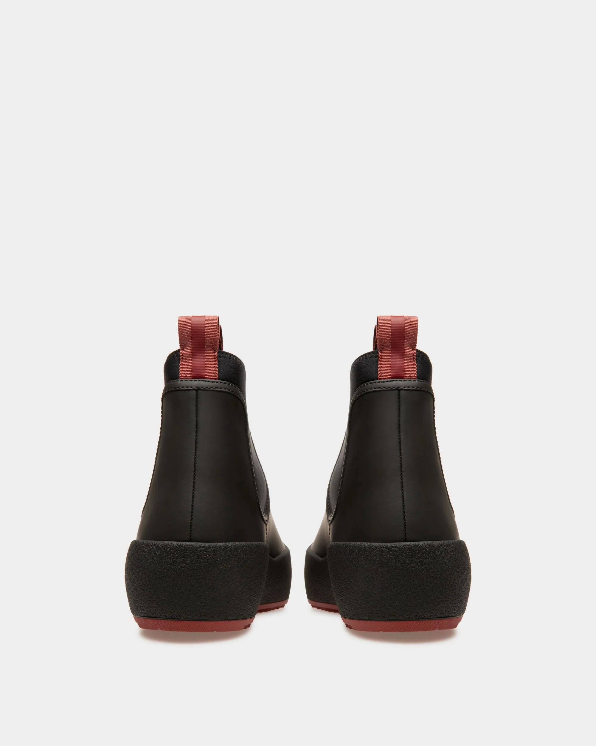 Bally Curling Booties In Black Leather 