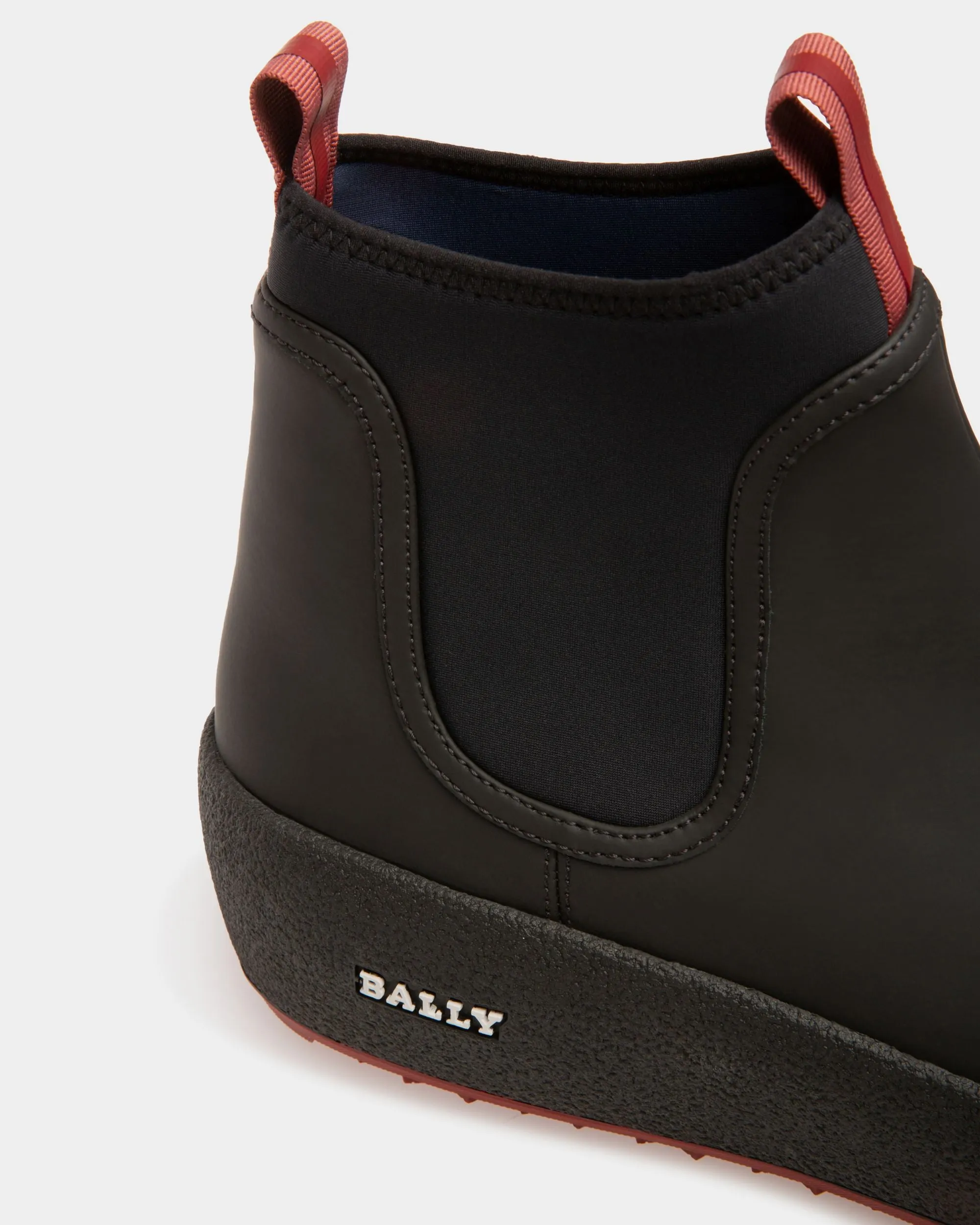 Bally Curling Booties In Black Leather 