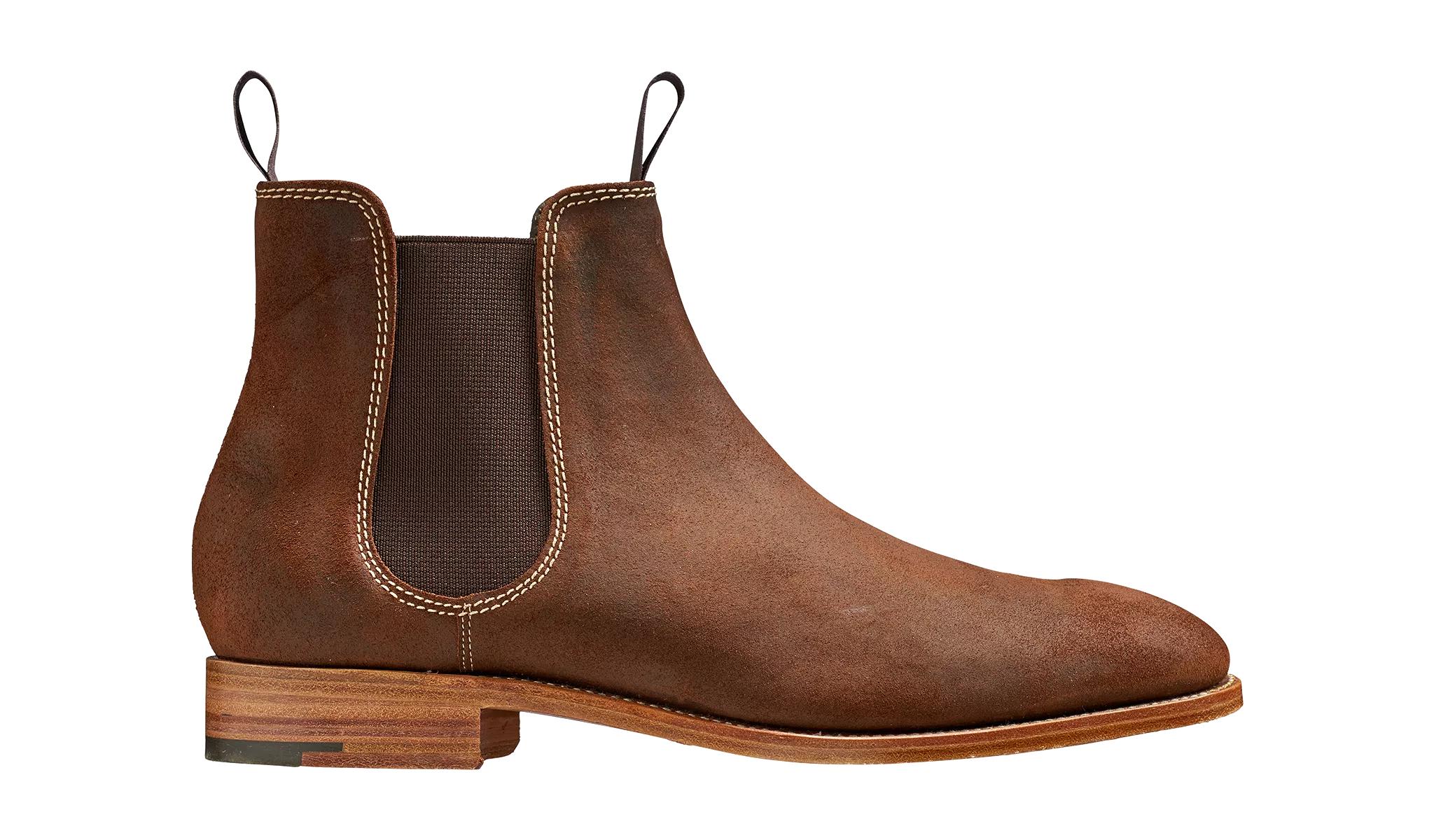 Barker Mansfield Classic Chelsea Boots - Brown Waxy Suede