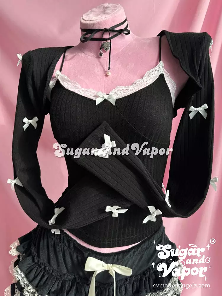 Belladonna Bows Shrug 2 Pieces Top Set