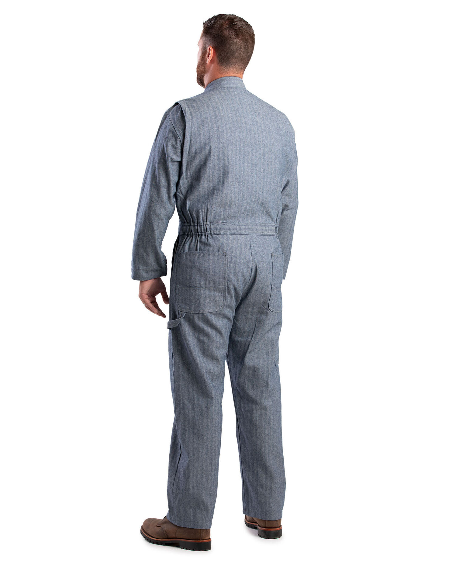 Berne Men's Standard Coverall in Fisher Stripe