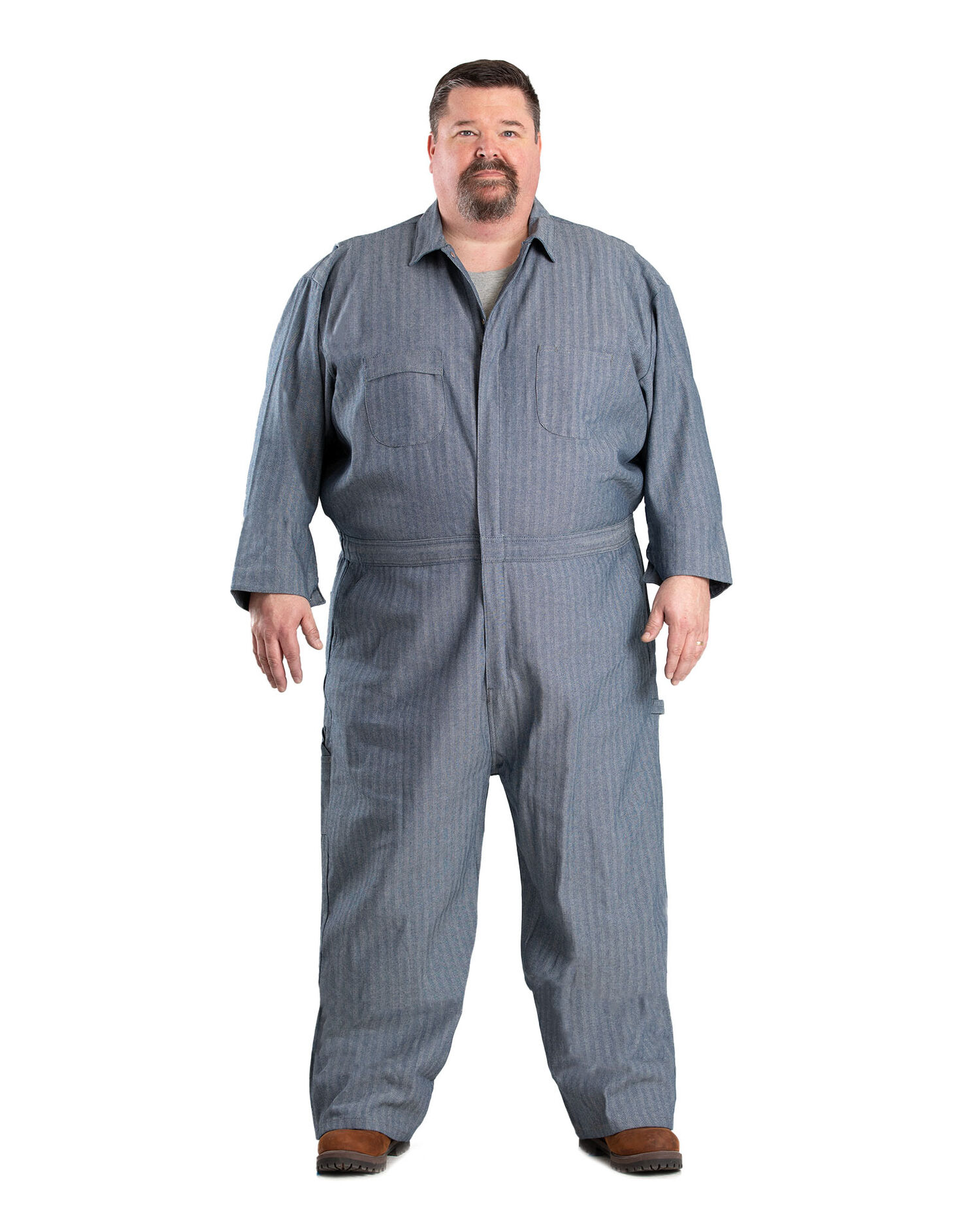 Berne Men's Standard Coverall in Fisher Stripe