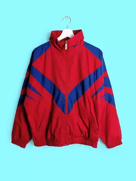 BERRI 90's Unisex Track Jacket Red and Blue - size S