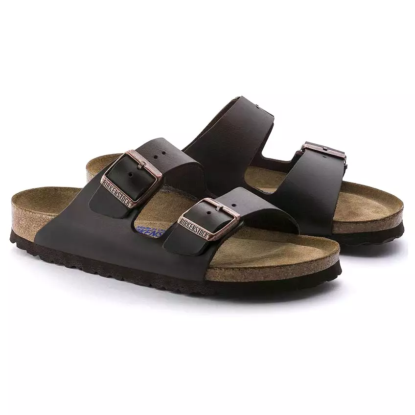 Birkenstock Men's Arizona Soft Footbed Smooth Leather (Amalfi Testa Di Moro - Regular fit)