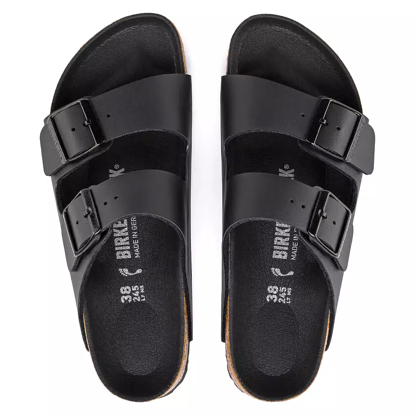 Birkenstock Women's Arizona Birko-Flor (Black - Wide Fit)