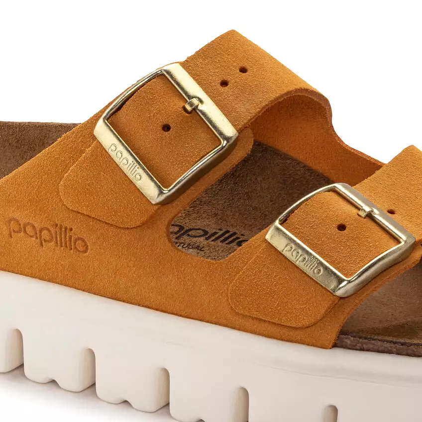 Birkenstock Women's Arizona Chunky Suede Leather (Apricot)