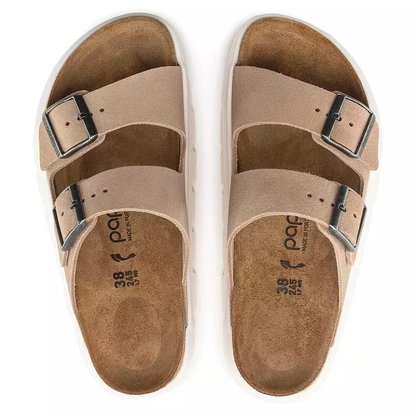 Birkenstock Women's Arizona Chunky Suede Leather (Warm Sand - Narrow Fit)