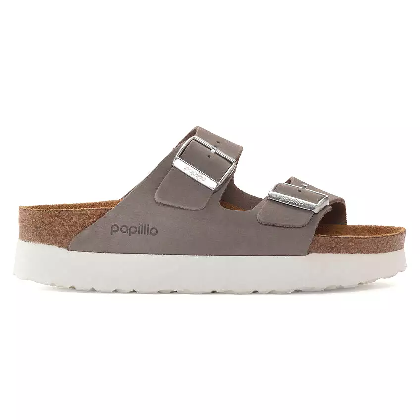 Birkenstock Women's Arizona Platform Nubuck Leather (Dove Grey)