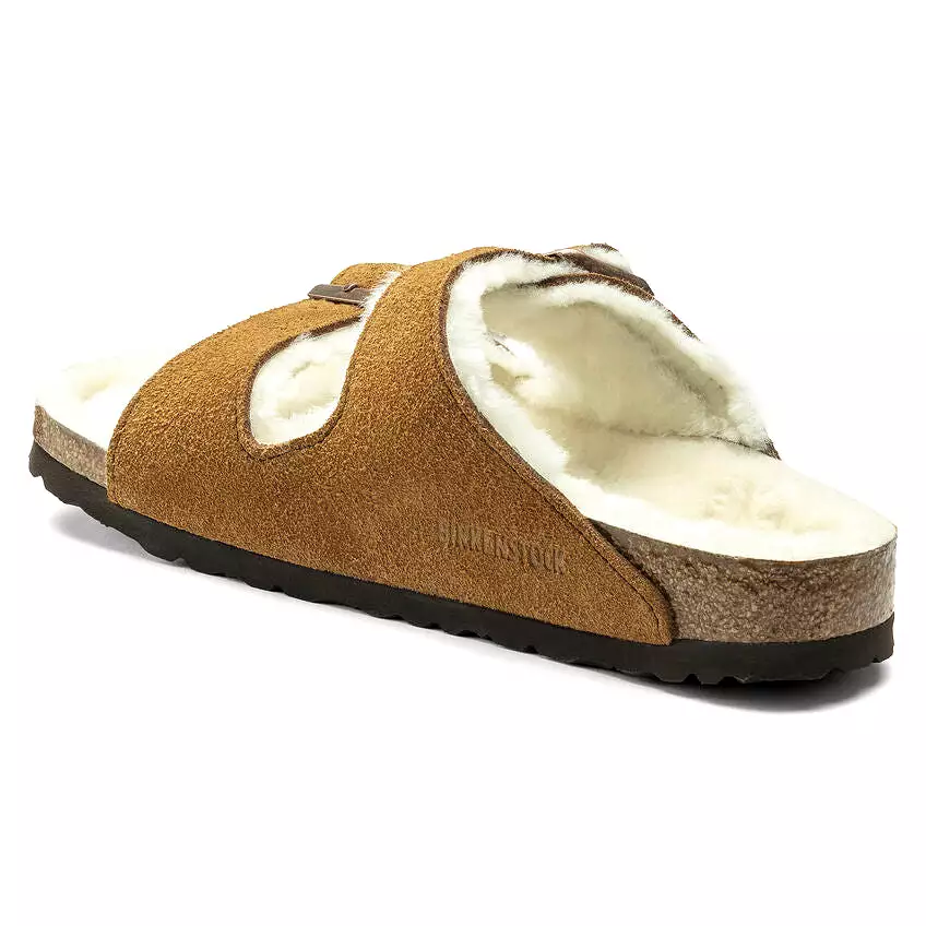 BIRKENSTOCK Women's Arizona Shearling Suede Leather (Mink - Regular Fit)