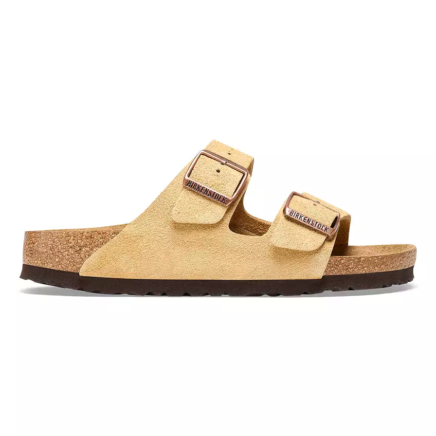 Birkenstock Women's Arizona Suede Leather (Latte Cream - Regular fit)