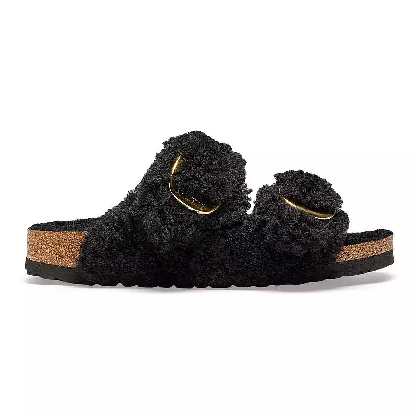 BIRKENSTOCK Women's Arizona Teddy Big Buckle Shearling (Black Gold  - Narrow Fit)