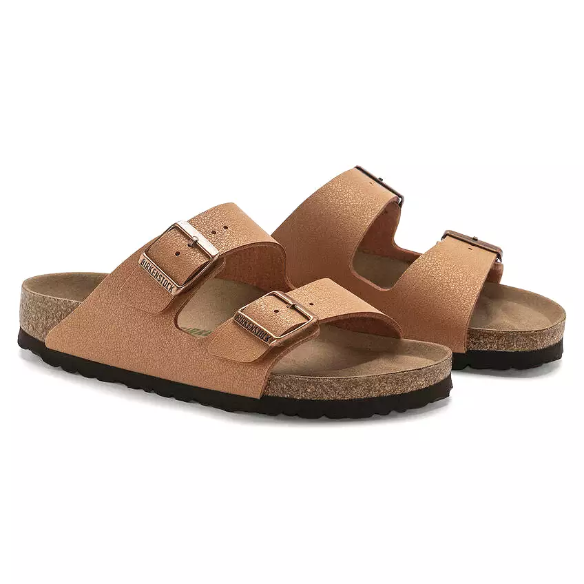 Birkenstock Women's Arizona Vegan Birkibuc (Pecan - Wide Fit)