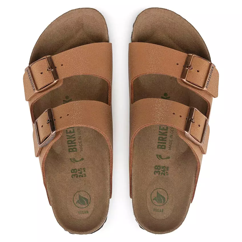 Birkenstock Women's Arizona Vegan Birkibuc (Pecan - Wide Fit)