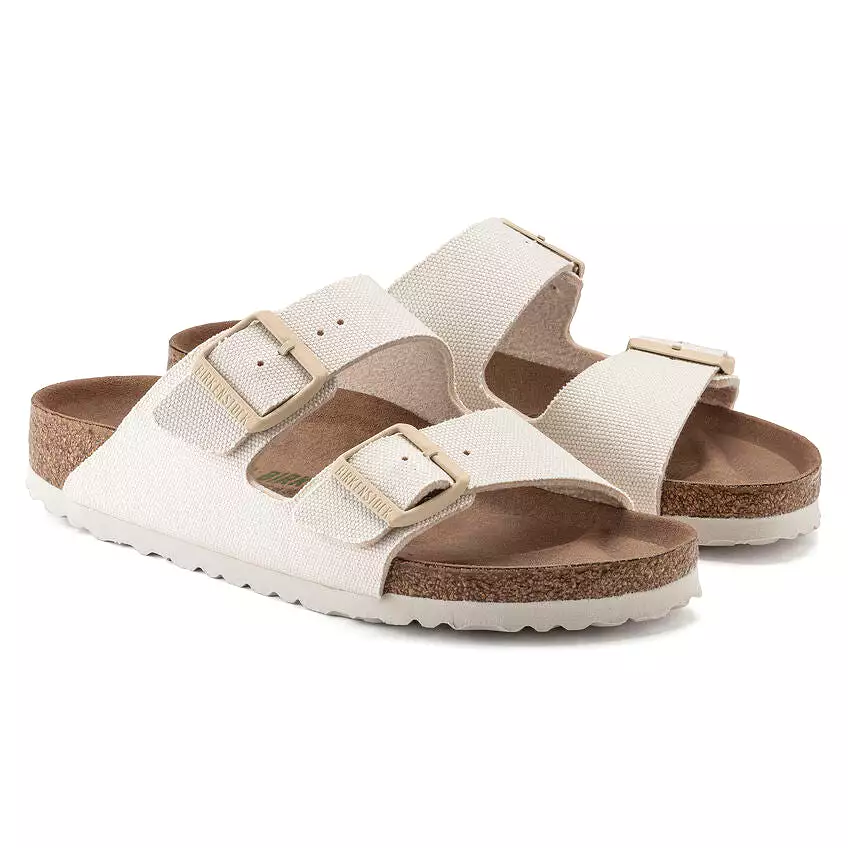 Birkenstock Women's Arizona Vegan Women Textile (Eggshell - Regular Fit)