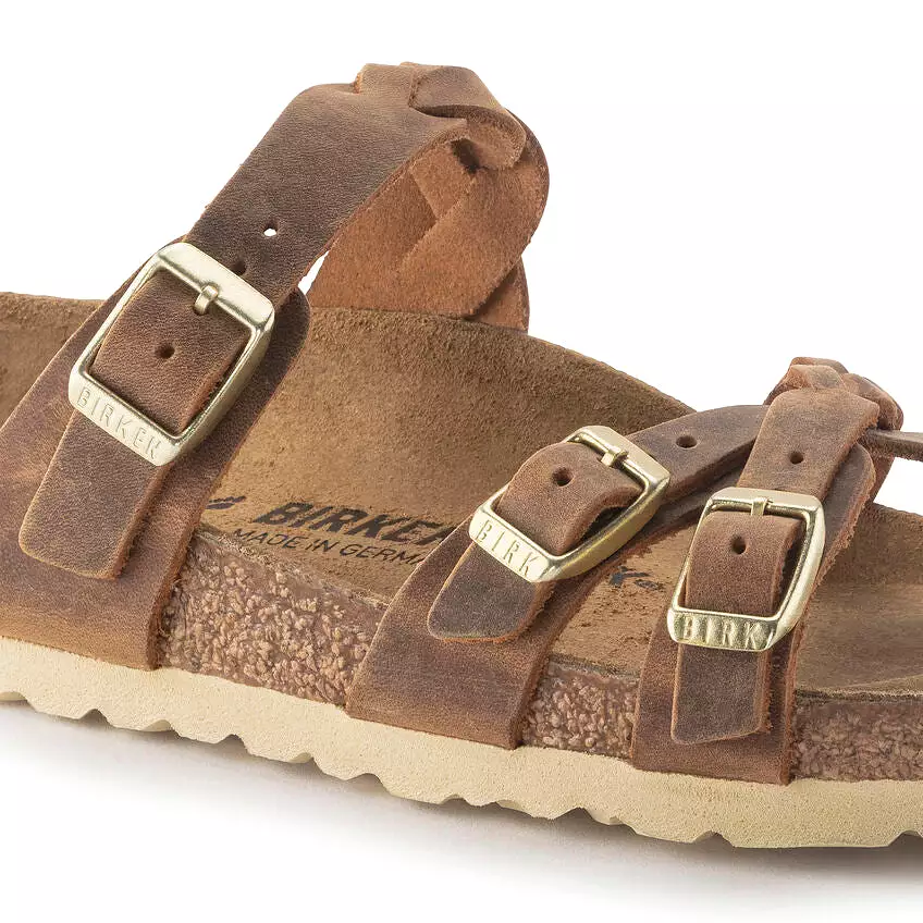 BIRKENSTOCK Women's Franca Oiled Leather (Cognac - Wide Fit)