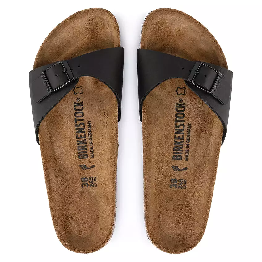 Birkenstock Women's Madrid Birko-Flor (Black - Narrow Fit)