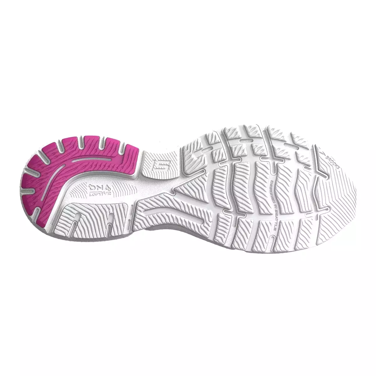 Brooks Women's Ghost 15 White/Oyster/Viola