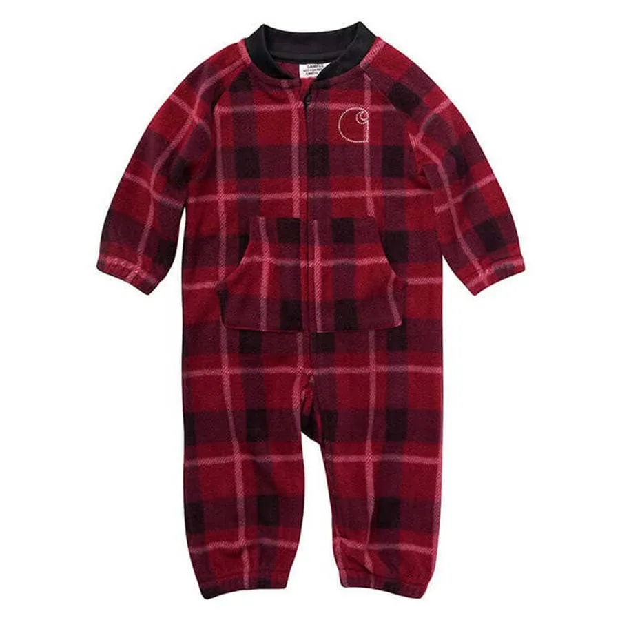 Carhartt Infant Boy's Zip-Front Plaid Coverall