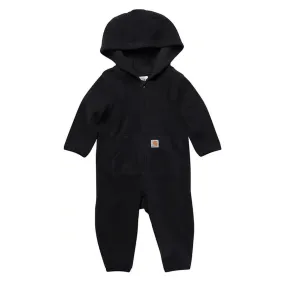 Carhartt Infant Zip Front Fleece Hooded Coverall - Caviar Black