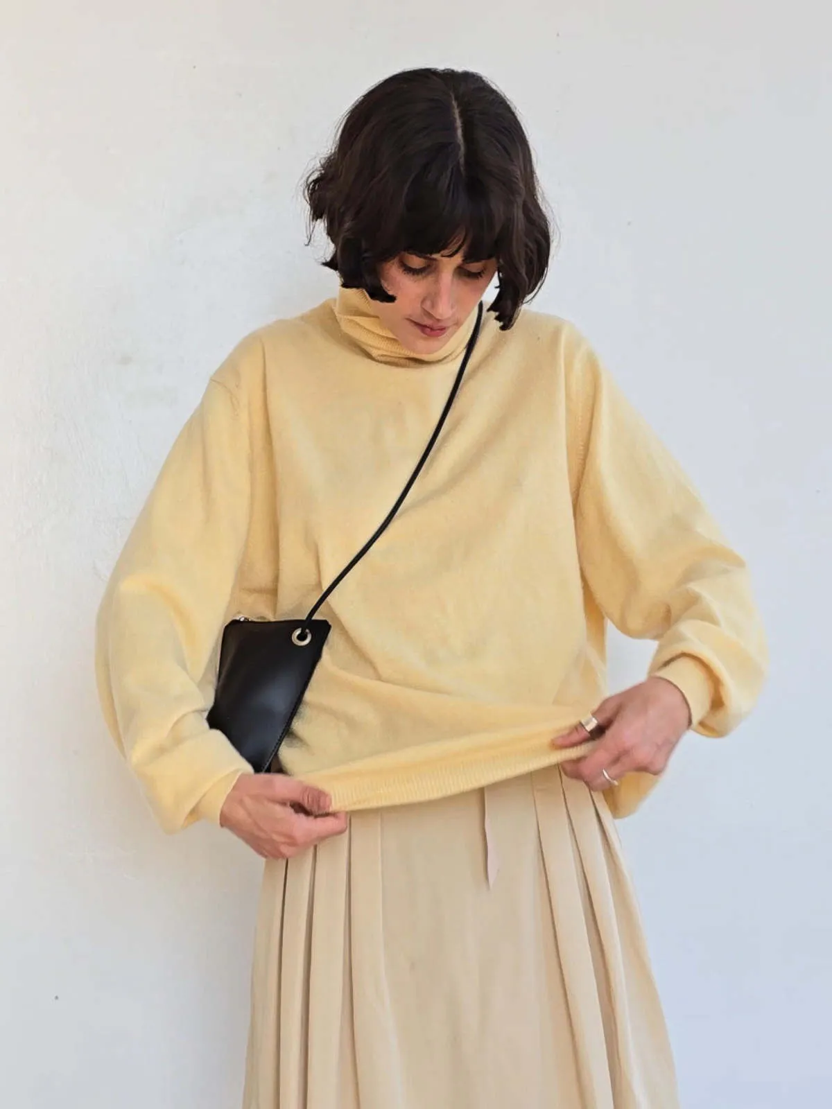 Cashmere Turtleneck - Lemon Cream