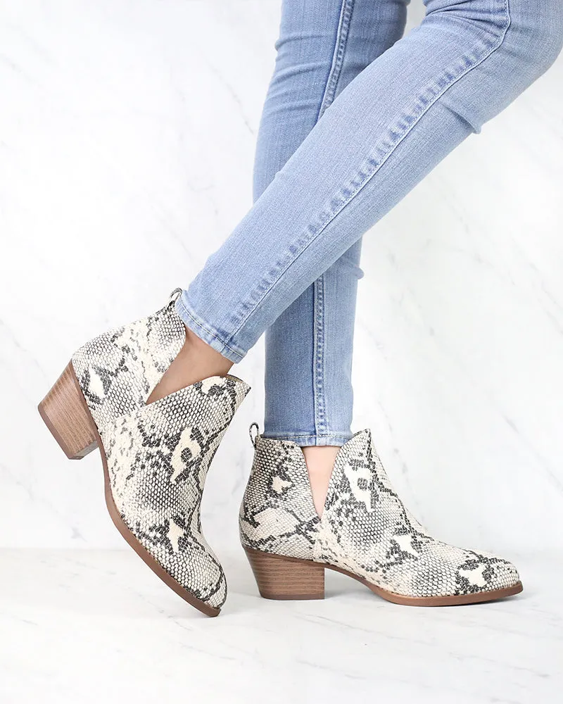 Chinese Laundry - Caring Snake Print Ankle Booties