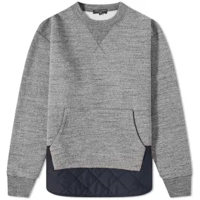 Comme des Garçons Homme Quilt Hem Crew SweatGrey