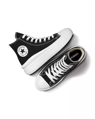 Converse - Women's Chuck Taylor All Star Move High Top Black/Narural Ivory 568497C