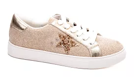 'Corky's' Women's Supernova Sneaker - Gold Shimmer