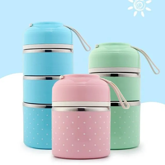 Cute Japanese Thermal Lunch Box Sealed Stainless Steel Kids School Container