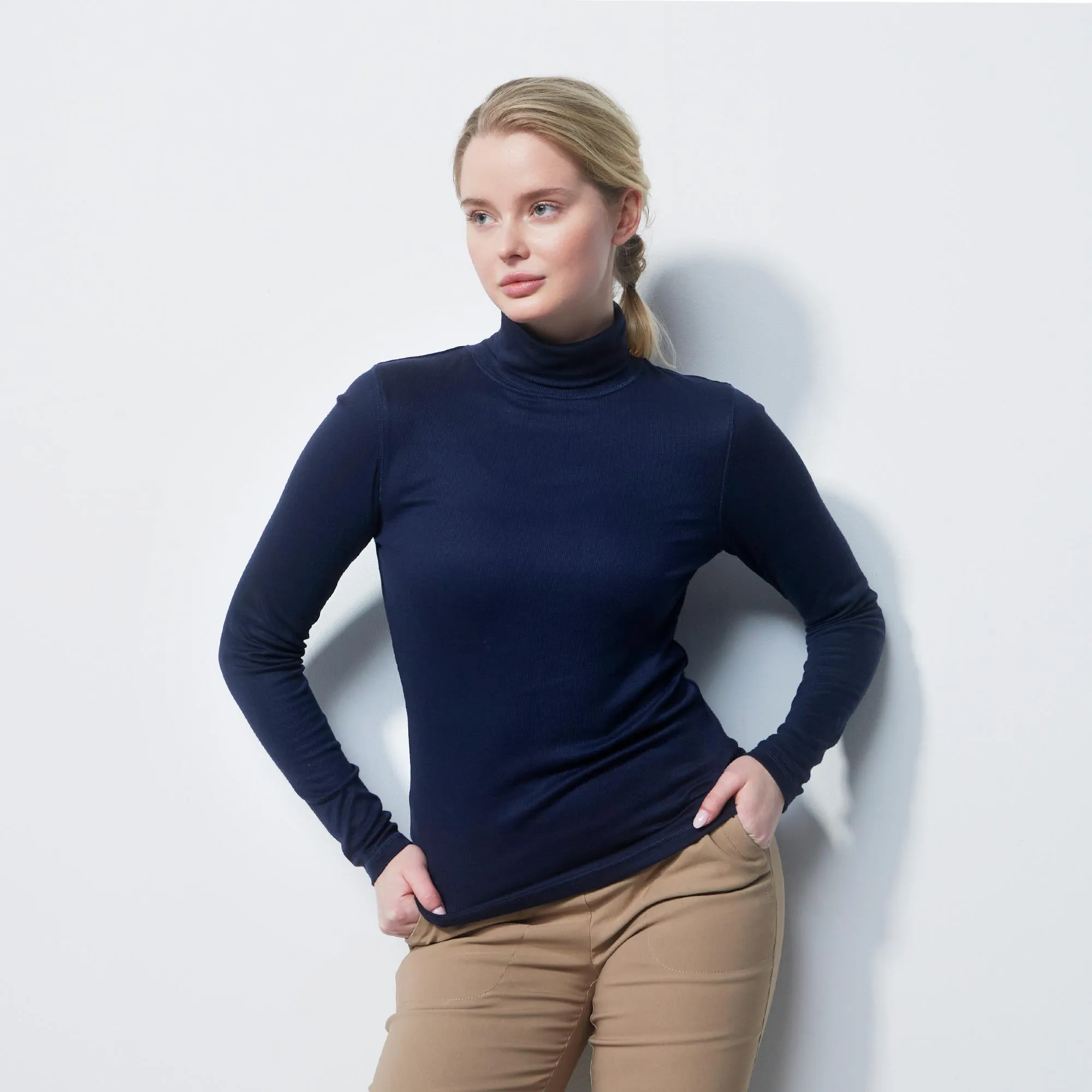 Daily Sports Ancona Ladies Golf Roll Neck Navy