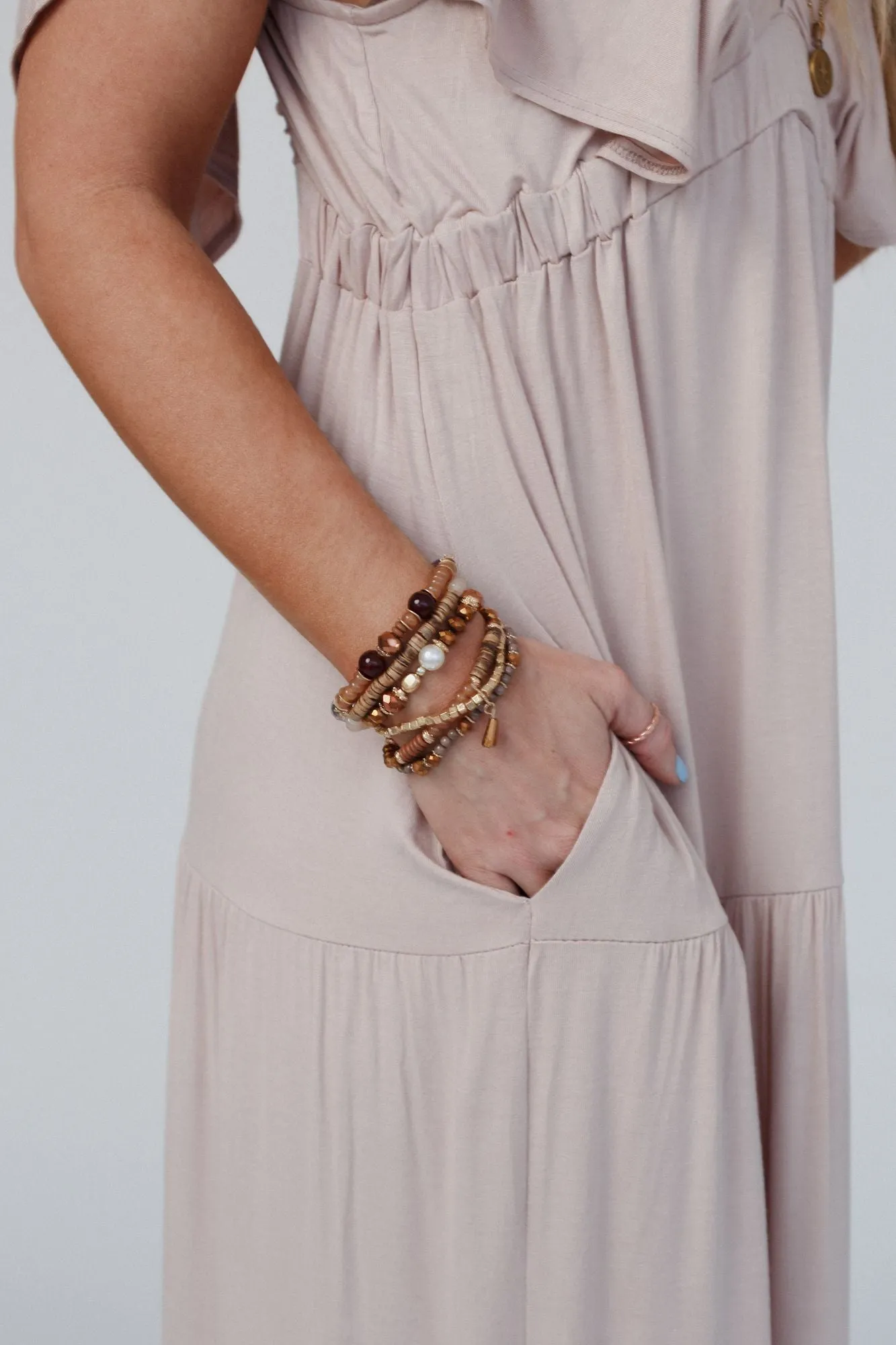 Deena Bracelet Set - Light Brown