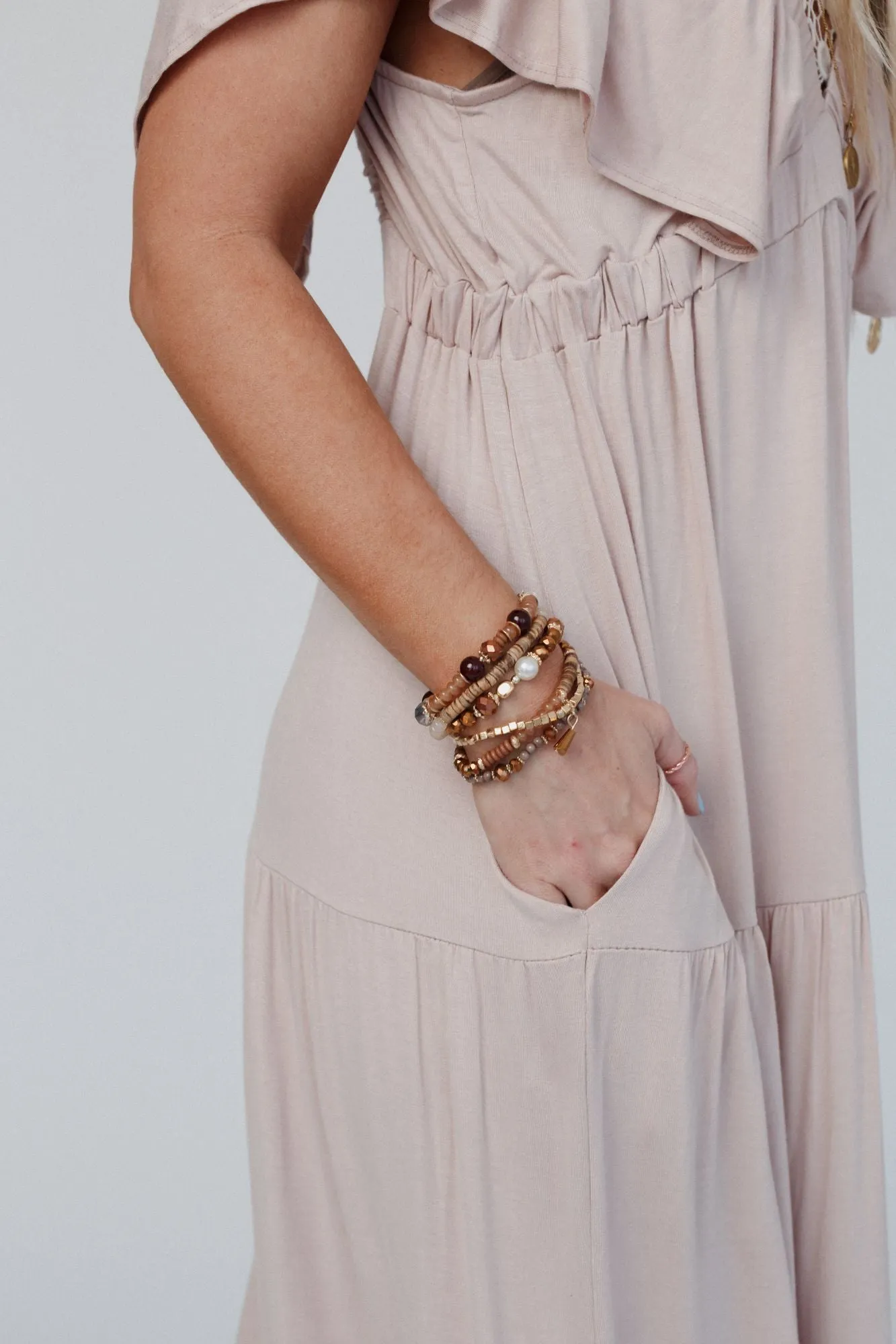 Deena Bracelet Set - Light Brown