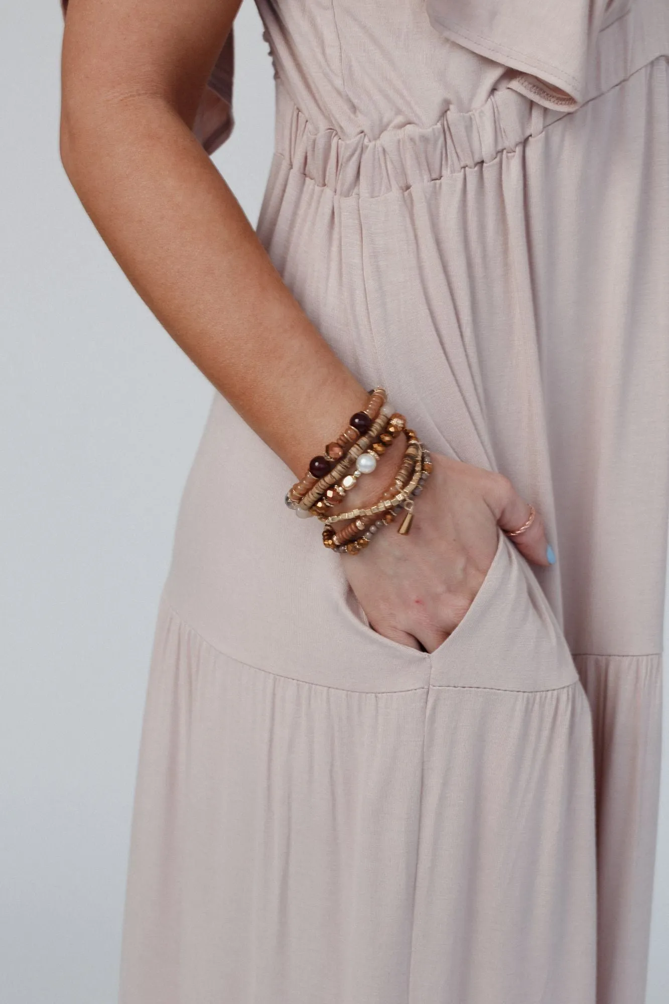 Deena Bracelet Set - Light Brown