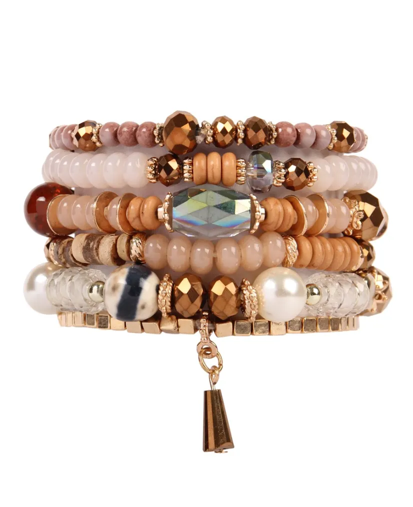 Deena Bracelet Set - Light Brown